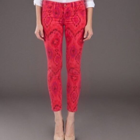 Joe’s jeans‎ red and pink tribal print skinny ankle jeans - Picture 2 of 8